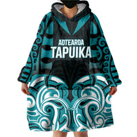 Custom Aotearoa Tapuika Wearable Blanket Hoodie New Zealand Traditional Maori Pattern DT05 - Polynesian Pride