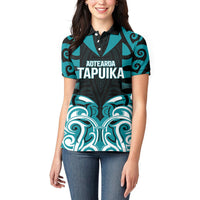 Custom Aotearoa Tapuika Women Polo Shirt New Zealand Traditional Maori Pattern DT05 - Polynesian Pride