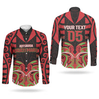 Custom Aotearoa Ngati Maru Couples Matching Long Sleeve Bodycon Dress and Long Sleeve Button Shirt New Zealand Traditional Maori Pattern DT05 - Polynesian Pride