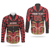 Custom Aotearoa Ngati Maru Couples Matching Off Shoulder Maxi Dress and Long Sleeve Button Shirt New Zealand Traditional Maori Pattern DT05 - Polynesian Pride