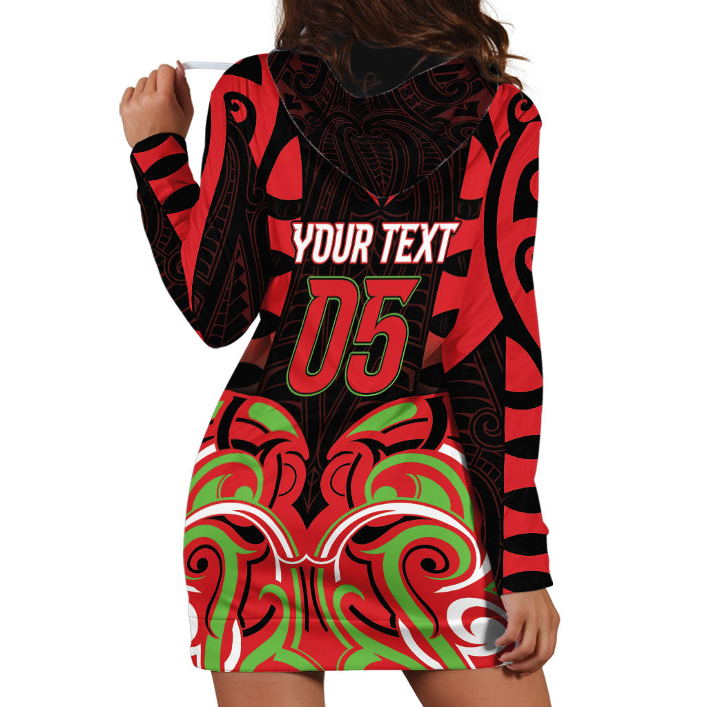 Custom Aotearoa Ngati Maru Hoodie Dress New Zealand Traditional Maori Pattern DT05 - Polynesian Pride