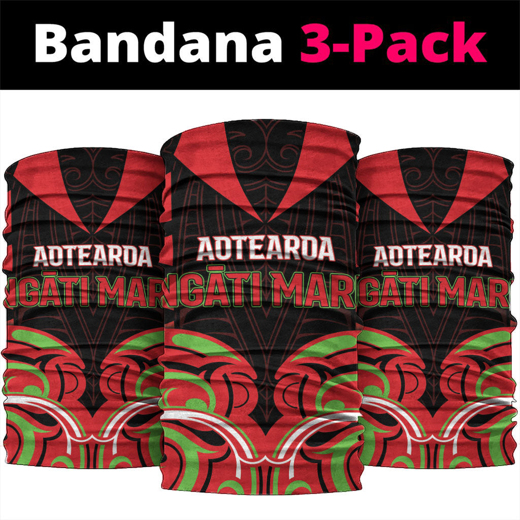 Aotearoa Ngati Maru Neck Gaiter New Zealand Traditional Maori Pattern DT05 package One Size: 25*50cm Red - Polynesian Pride