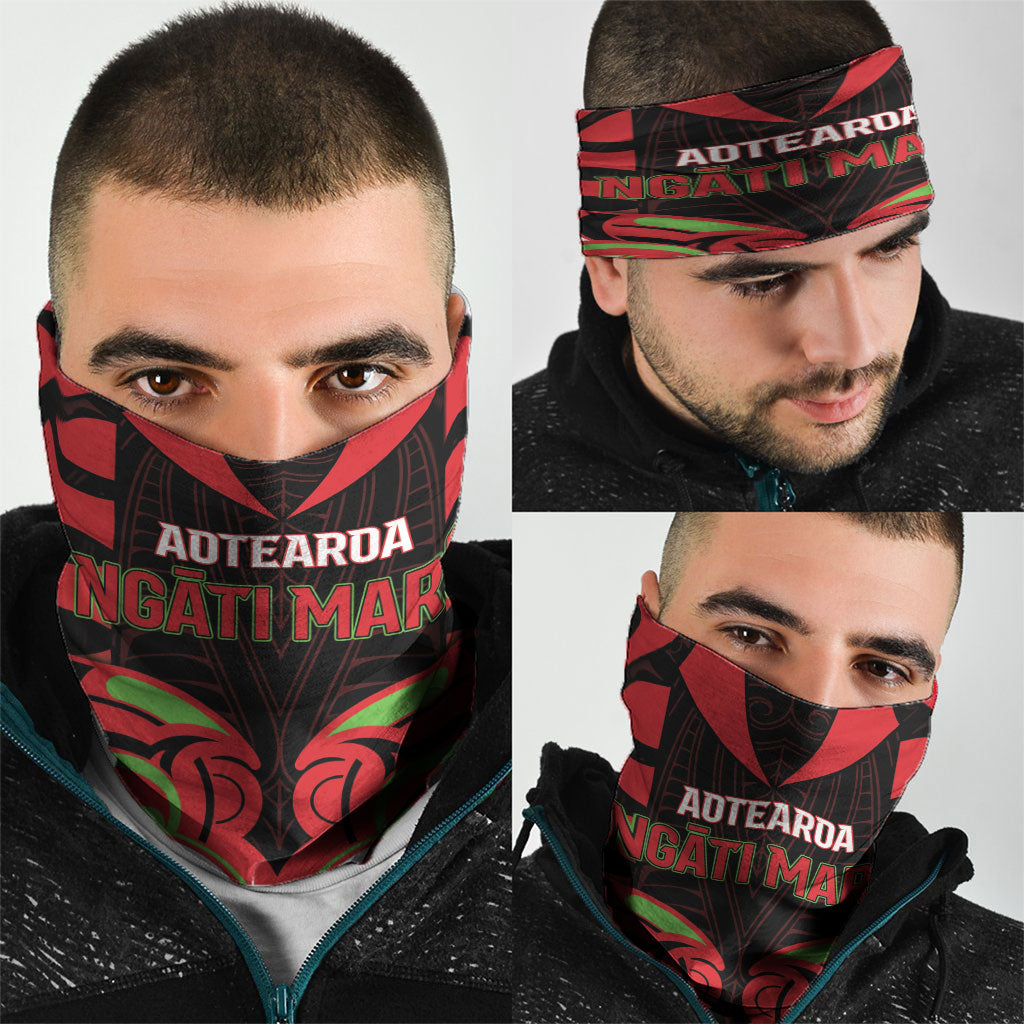Aotearoa Ngati Maru Neck Gaiter New Zealand Traditional Maori Pattern DT05 - Polynesian Pride