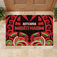 Aotearoa Ngati Maru Rubber Doormat New Zealand Traditional Maori Pattern DT05 Red - Polynesian Pride