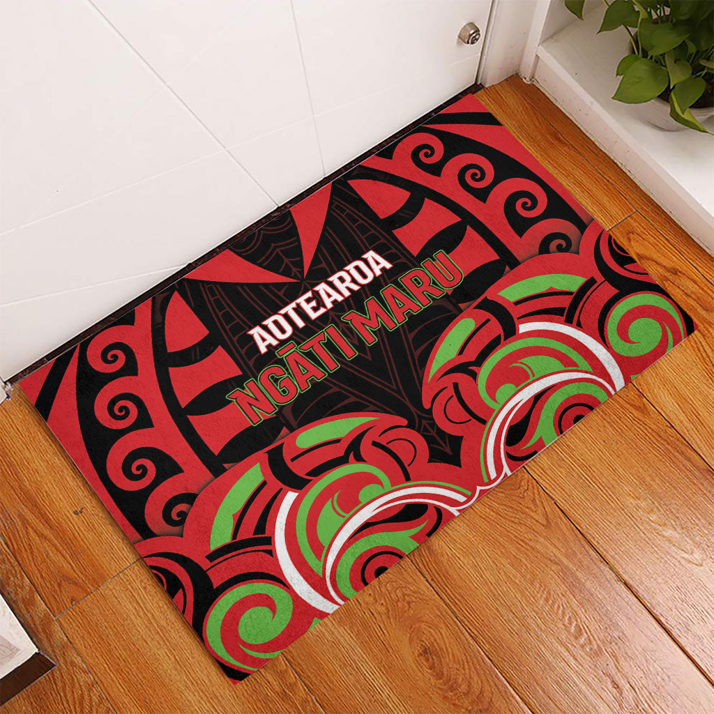 Aotearoa Ngati Maru Rubber Doormat New Zealand Traditional Maori Pattern DT05 - Polynesian Pride