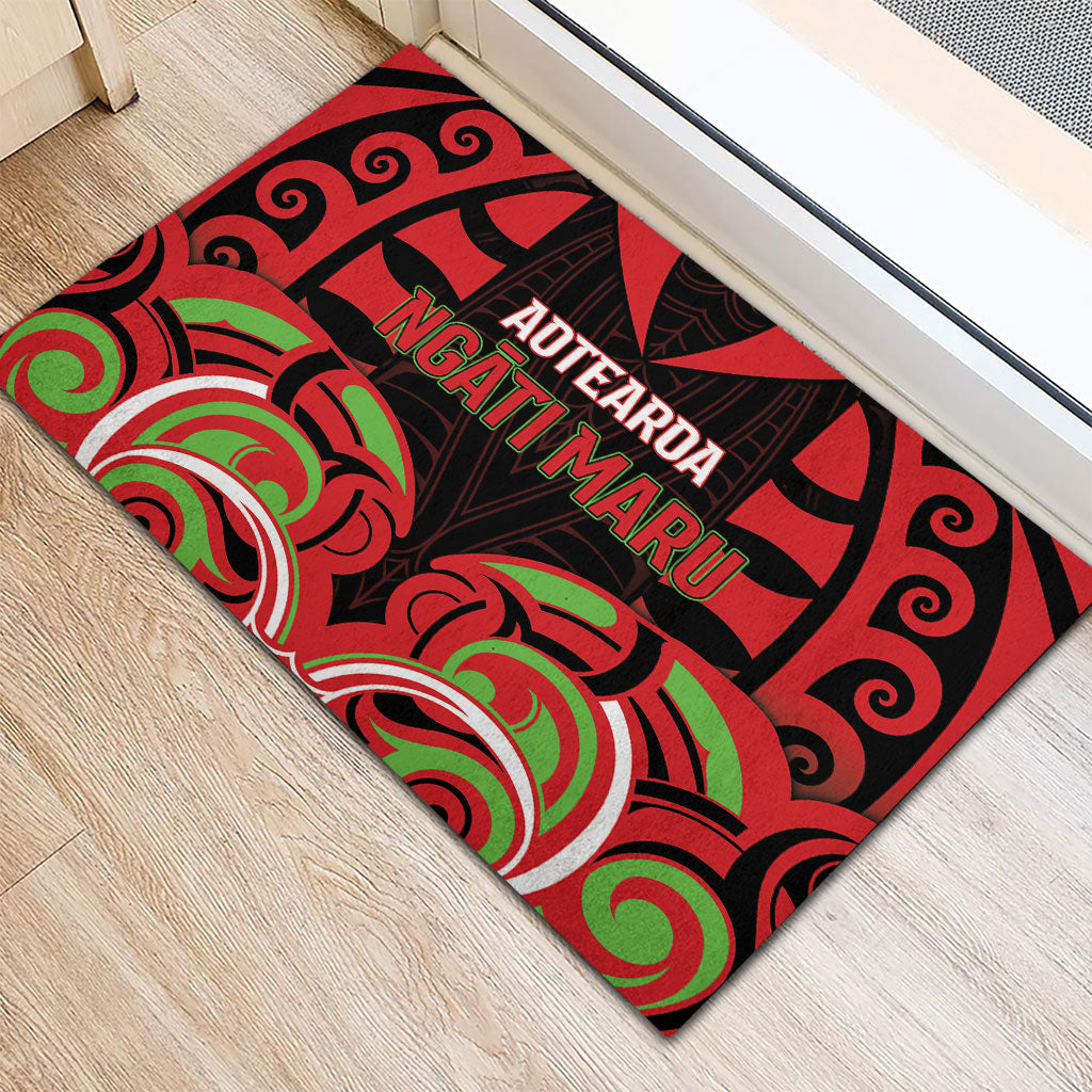 Aotearoa Ngati Maru Rubber Doormat New Zealand Traditional Maori Pattern DT05 - Polynesian Pride