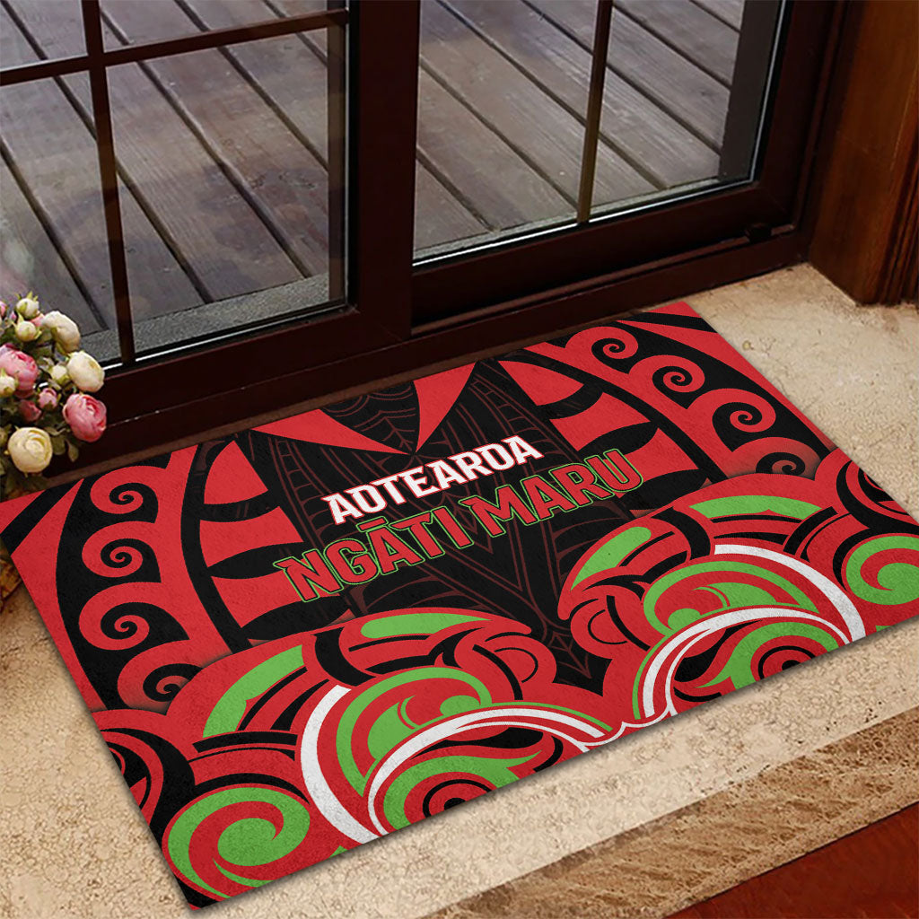 Aotearoa Ngati Maru Rubber Doormat New Zealand Traditional Maori Pattern DT05 - Polynesian Pride