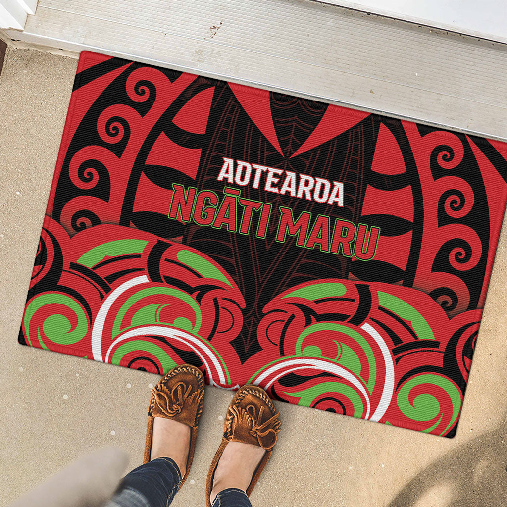 Aotearoa Ngati Maru Rubber Doormat New Zealand Traditional Maori Pattern DT05 - Polynesian Pride