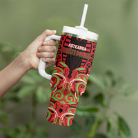 Custom Aotearoa Ngati Maru Tumbler With Handle New Zealand Traditional Maori Pattern DT05 - Polynesian Pride