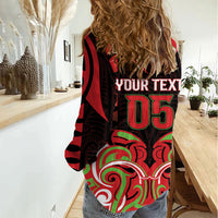 Custom Aotearoa Ngati Maru Women Casual Shirt New Zealand Traditional Maori Pattern DT05 - Polynesian Pride