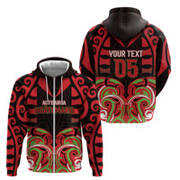 Custom Aotearoa Ngati Maru Zip Hoodie New Zealand Traditional Maori Pattern DT05 - Polynesian Pride