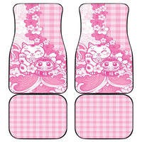 Pink Palaka Hawaiian And Japanese Car Mats Maneki Neko And Sakura Bloom