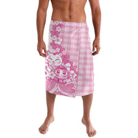Pink Palaka Hawaiian And Japanese Lavalava Maneki Neko And Sakura Bloom