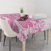 Pink Palaka Hawaiian And Japanese Tablecloth Maneki Neko And Sakura Bloom