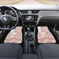 Beige Palaka Hawaiian And Japanese Car Mats Maneki Neko And Sakura Bloom