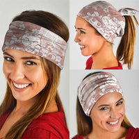 Beige Palaka Hawaiian And Japanese Neck Gaiter Maneki Neko And Sakura Bloom