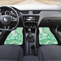 Green Palaka Hawaiian And Japanese Car Mats Maneki Neko And Sakura Bloom