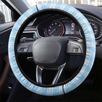 Blue Palaka Hawaiian And Japanese Steering Wheel Cover Maneki Neko And Sakura Bloom