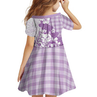 Purple Palaka Hawaiian And Japanese Family Matching Tank Maxi Dress and Hawaiian Shirt Maneki Neko And Sakura Bloom DT05 - Polynesian Pride