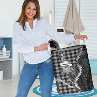 Black Hawaii Palaka Cowboy Turtle Laundry Basket Hawaiian Paniolo Puakenikeni Maile Lei