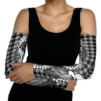 Black Hawaii Palaka Cowboy Turtle Arm Sleeves Hawaiian Paniolo Puakenikeni Maile Lei DT05 - Polynesian Pride