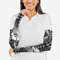 Black Hawaii Palaka Cowboy Turtle Arm Sleeves Hawaiian Paniolo Puakenikeni Maile Lei DT05 - Polynesian Pride