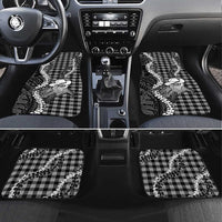 Black Hawaii Palaka Cowboy Turtle Car Mats Hawaiian Paniolo Puakenikeni Maile Lei DT05 Set 4pcs Black - Polynesian Pride