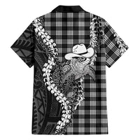 Black Hawaii Palaka Cowboy Turtle Family Matching Mermaid Dress and Hawaiian Shirt Hawaiian Paniolo Puakenikeni Maile Lei DT05 - Polynesian Pride