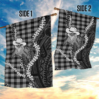 Black Hawaii Palaka Cowboy Turtle Garden Flag Hawaiian Paniolo Puakenikeni Maile Lei DT05 - Polynesian Pride