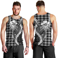Black Hawaii Palaka Cowboy Turtle Men Tank Top Hawaiian Paniolo Puakenikeni Maile Lei DT05 - Polynesian Pride