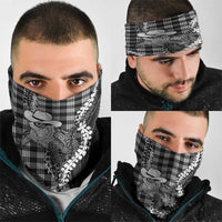 Black Hawaii Palaka Cowboy Turtle Neck Gaiter Hawaiian Paniolo Puakenikeni Maile Lei DT05 - Polynesian Pride