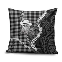 Black Hawaii Palaka Cowboy Turtle Pillow Cover Hawaiian Paniolo Puakenikeni Maile Lei DT05 Black - Polynesian Pride