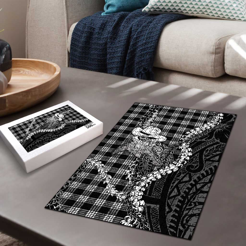 Black Hawaii Palaka Cowboy Turtle Puzzle Hawaiian Paniolo Puakenikeni Maile Lei