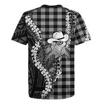 Black Hawaii Palaka Cowboy Turtle Rugby Jersey Hawaiian Paniolo Puakenikeni Maile Lei DT05 - Polynesian Pride