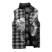 Black Hawaii Palaka Cowboy Turtle Sleeveless Puffer Jacket Hawaiian Paniolo Puakenikeni Maile Lei DT05 - Polynesian Pride