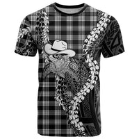 Black Hawaii Palaka Cowboy Turtle T Shirt Hawaiian Paniolo Puakenikeni Maile Lei DT05 Black - Polynesian Pride