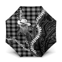 Black Hawaii Palaka Cowboy Turtle Umbrella Hawaiian Paniolo Puakenikeni Maile Lei