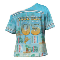 Custom Hawaii Surfing Cross Shoulder Shirt He'e Nalu
