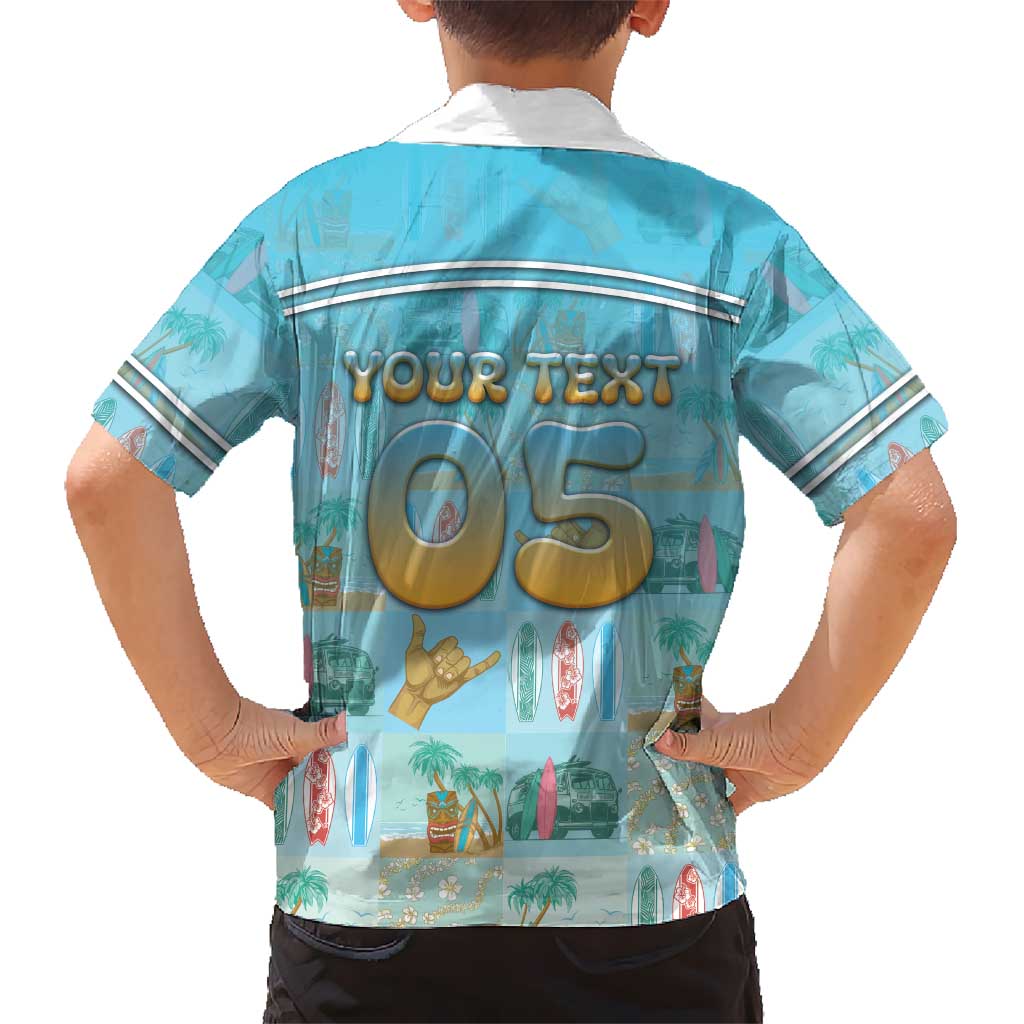 Custom Hawaii Surfing Family Matching Tank Maxi Dress and Hawaiian Shirt He'e Nalu DT05 - Polynesian Pride