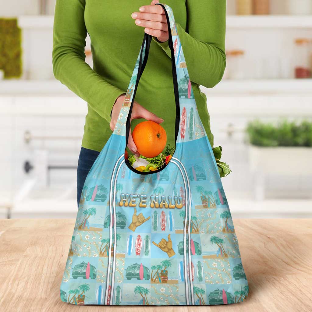 Hawaii Surfing Grocery Bag He'e Nalu