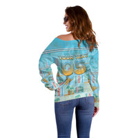 Custom Hawaii Surfing Off Shoulder Sweater He'e Nalu