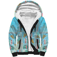 Custom Hawaii Surfing Sherpa Hoodie He'e Nalu DT05 Unisex Blue - Polynesian Pride