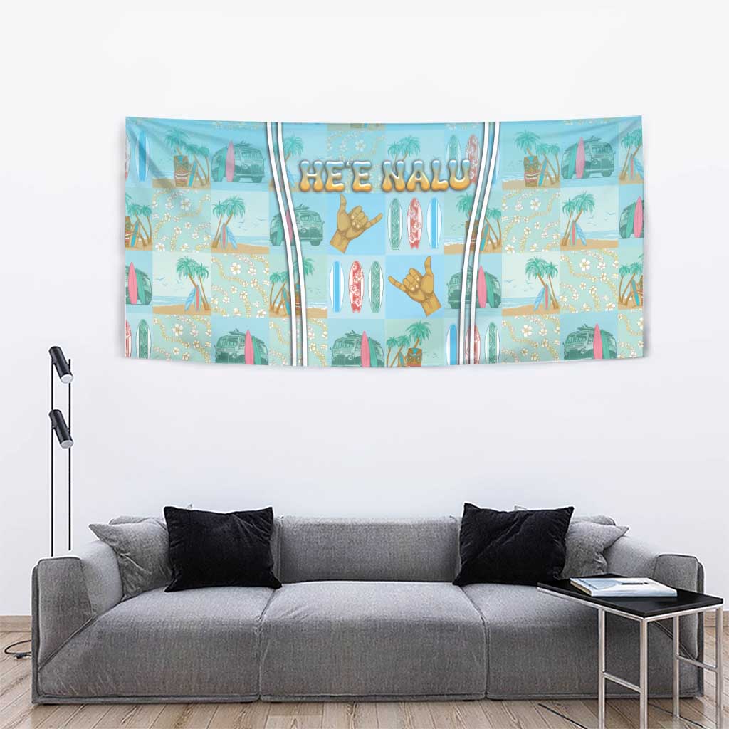 Hawaii Surfing Tapestry He'e Nalu