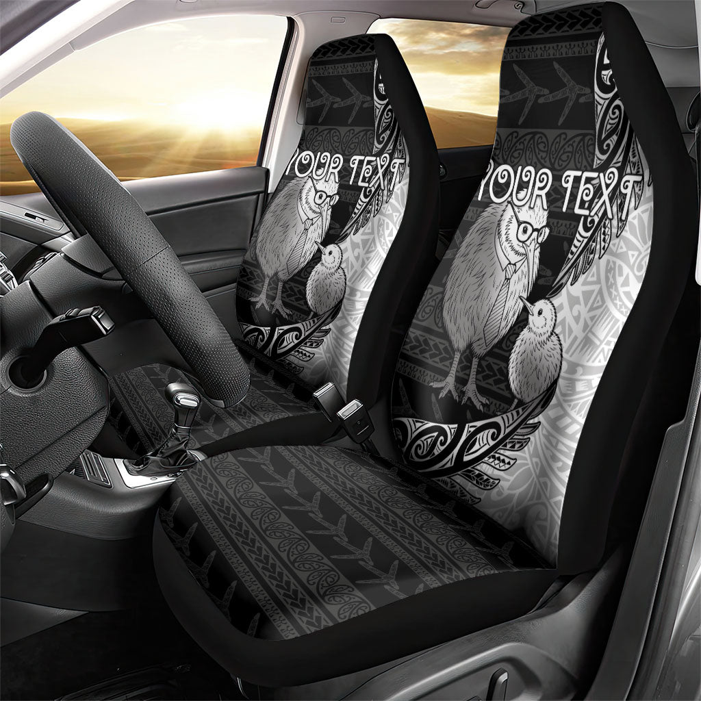 Personalised New Zealand Father's Day Car Seat Cover Papa Kiwi Bird Tribal Pattern DT05 - Polynesian Pride