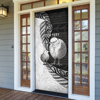 Personalised New Zealand Father's Day Door Cover Papa Kiwi Bird Tribal Pattern DT05 - Polynesian Pride