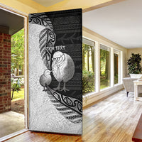 Personalised New Zealand Father's Day Door Cover Papa Kiwi Bird Tribal Pattern DT05 - Polynesian Pride