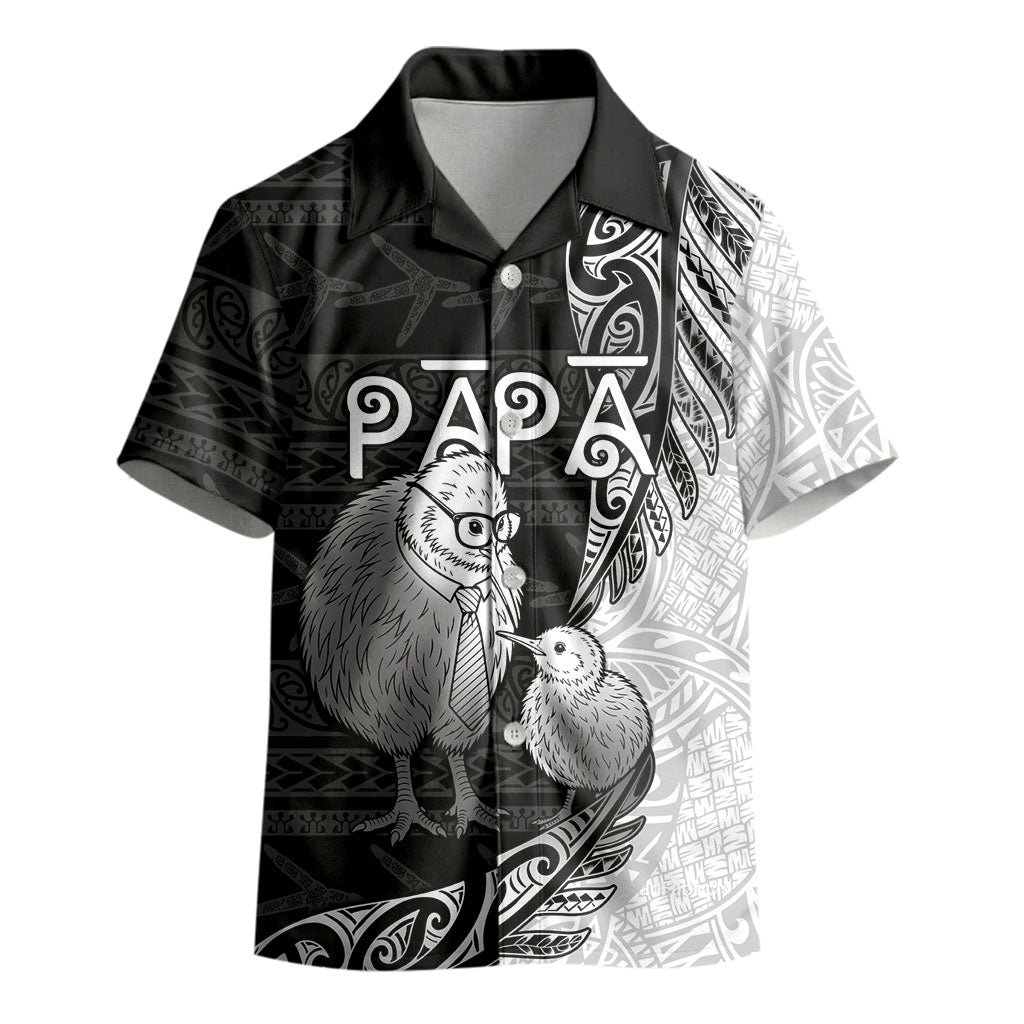 Personalised New Zealand Father's Day Kid Hawaiian Shirt Papa Kiwi Bird Tribal Pattern DT05 - Polynesian Pride