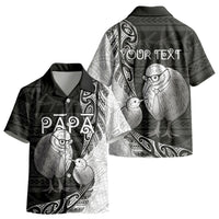 Personalised New Zealand Father's Day Kid Hawaiian Shirt Papa Kiwi Bird Tribal Pattern DT05 - Polynesian Pride