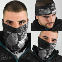 Personalised New Zealand Father's Day Neck Gaiter Papa Kiwi Bird Tribal Pattern DT05 - Polynesian Pride