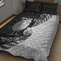 Personalised New Zealand Father's Day Quilt Bed Set Papa Kiwi Bird Tribal Pattern DT05 - Polynesian Pride